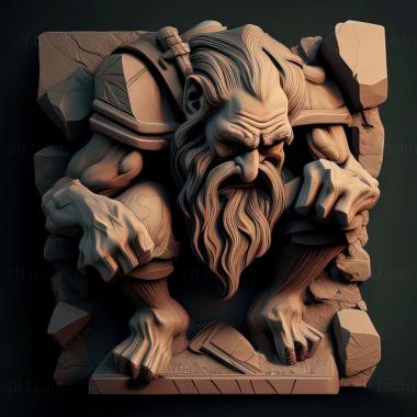 3D model Brave Dwarves Crouching Shadows game (STL)